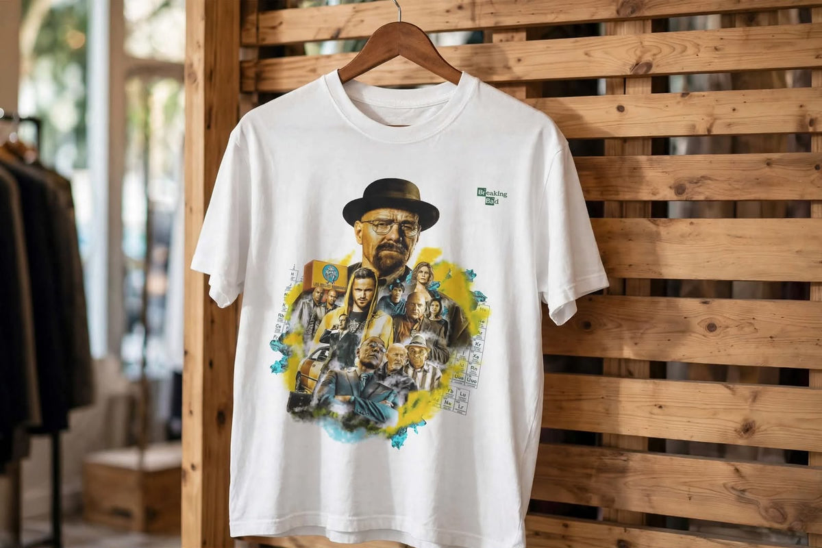 Playera Breaking Bad C 100% Algodón Cuello Redondo Manga Corta Premium Unisex Color Blanco