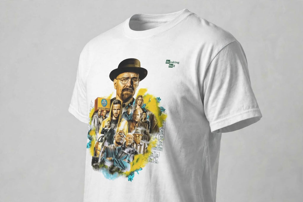 Playera Breaking Bad C 100% Algodón Cuello Redondo Manga Corta Premium Unisex Color Blanco