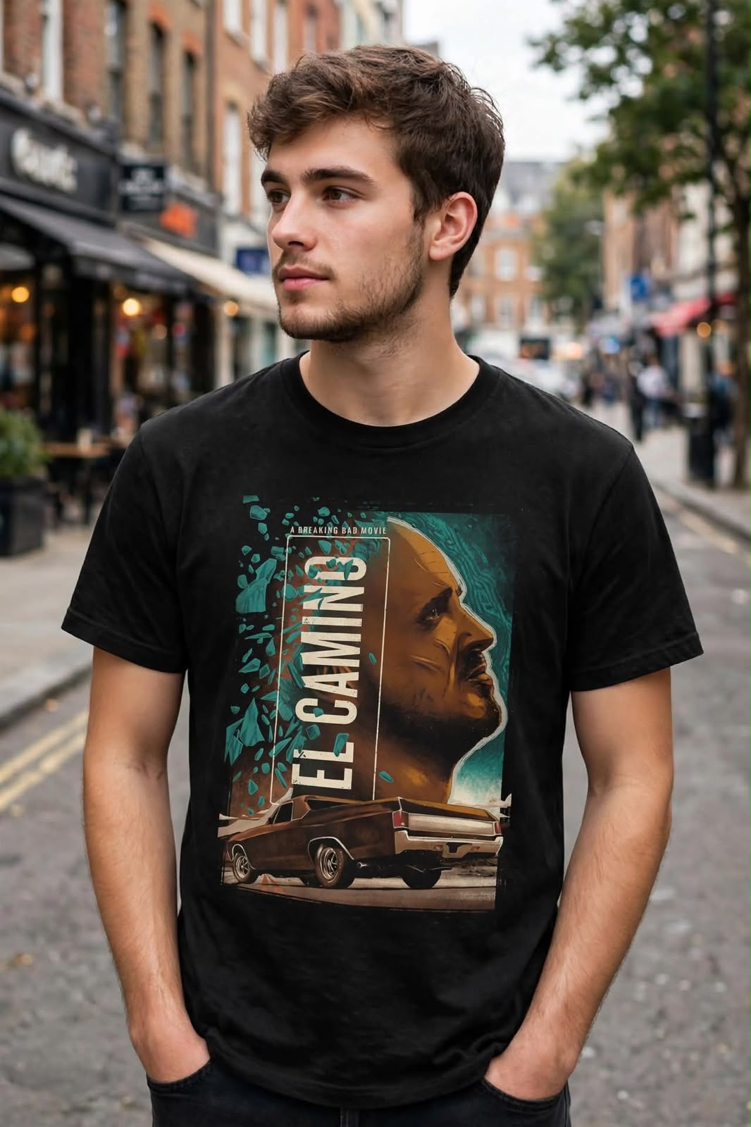 Playera Breaking Bad J 100% Algodón Cuello Redondo Manga Corta Premium Unisex Color Negro