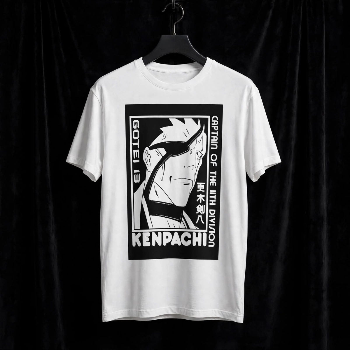 Playera Kenpachi Bleach 100% Algodón Cuello Redondo Manga Corta Premium Unisex Color Blanco