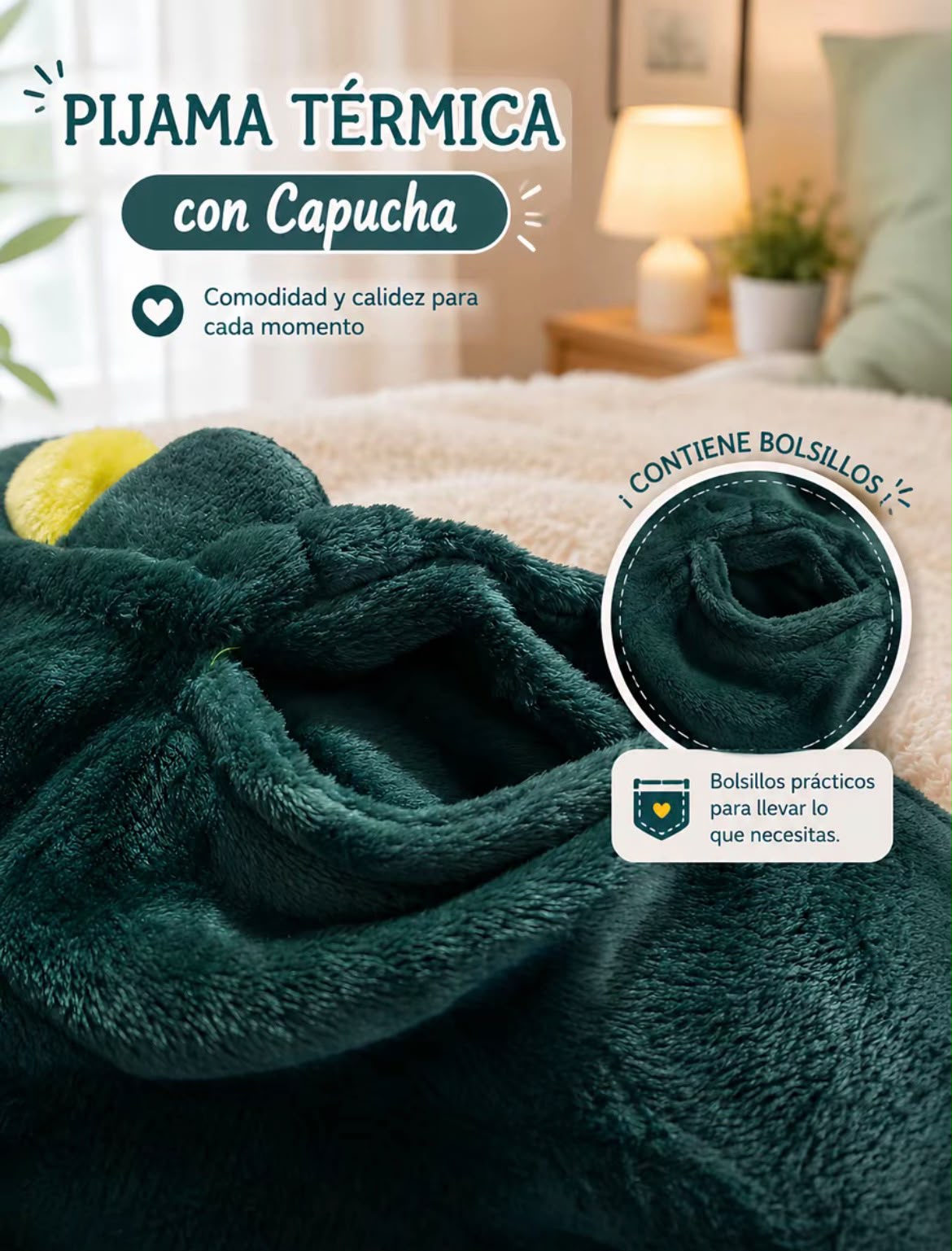 Pijama Térmica Dinosaurio Niños Unisex Con Capucha