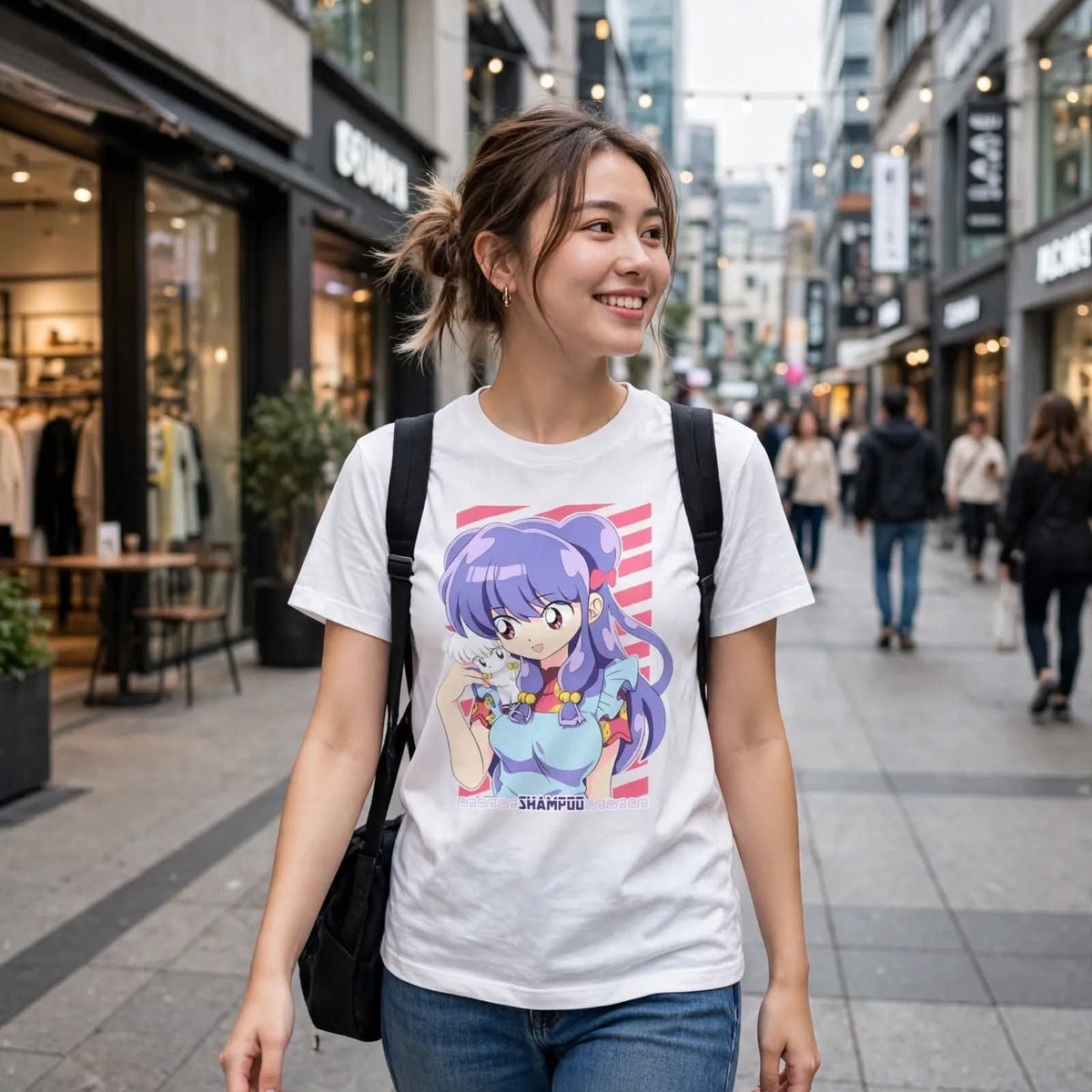 Playera Shampoo Ranma 1\2 100% Algodón Cuello Redondo Manga Corta Premium Unisex Color Blanco