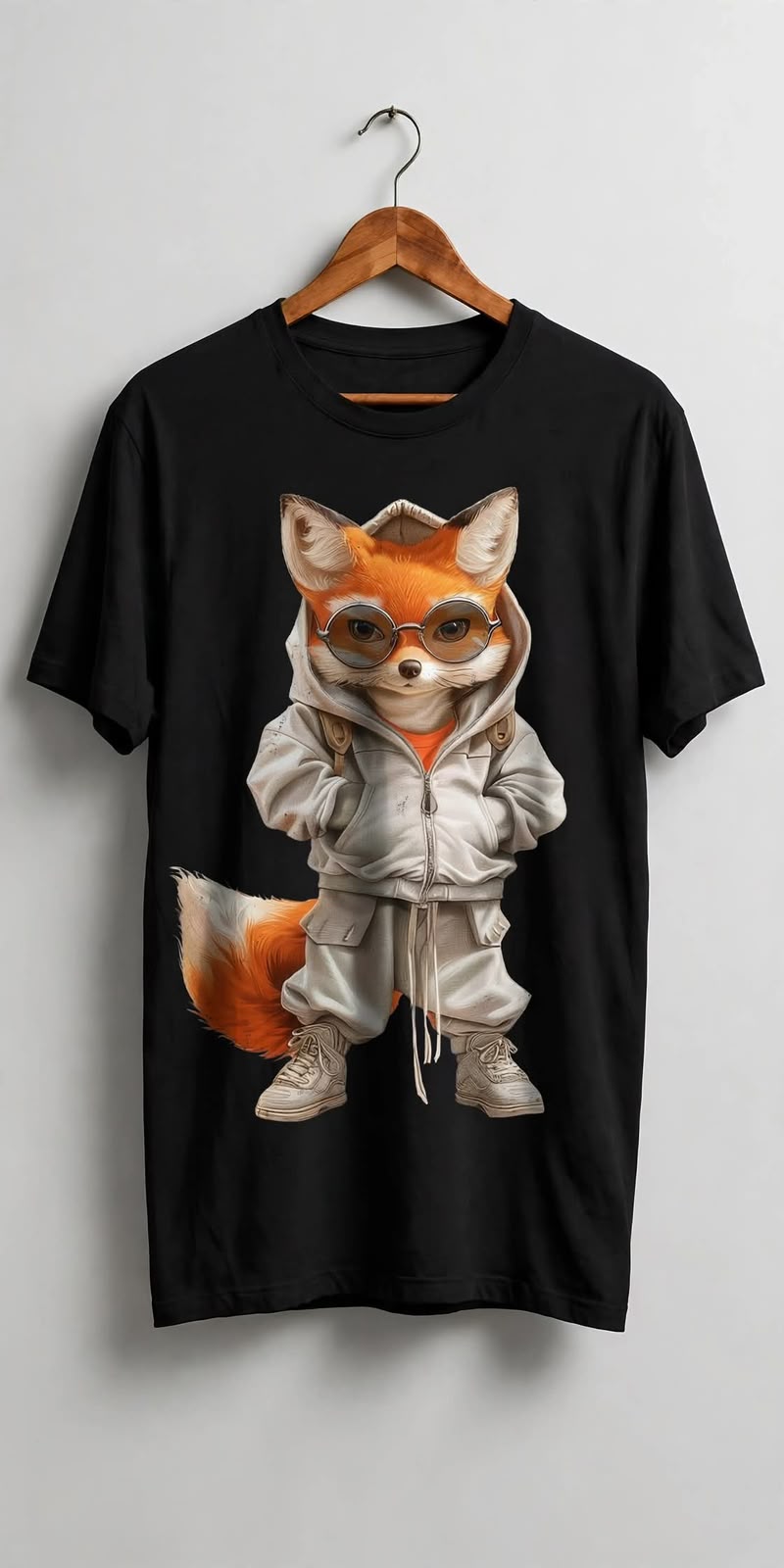 Playera Zorro 100% Algodón Cuello Redondo Manga Corta Premium Unisex